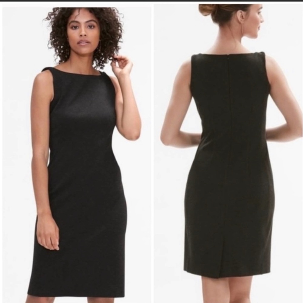 M. M. LaFleur Lydia Sheath Dress Sz 10 Cute Twisted Shoulders Charcoal Like New